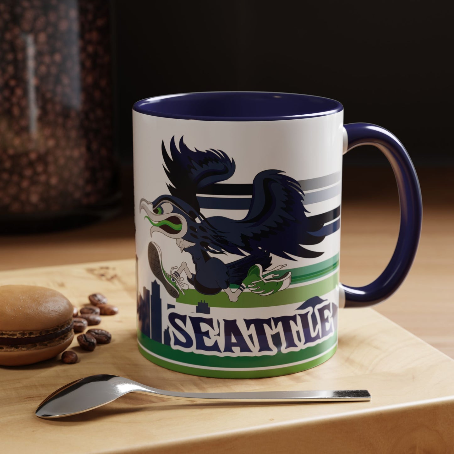 Gas Pump Seahawk (for Seattle fans) - Accent Coffee Mug, 11oz