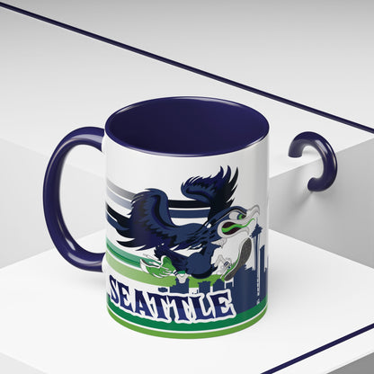 Gas Pump Seahawk (for Seattle fans) - Accent Coffee Mug, 11oz