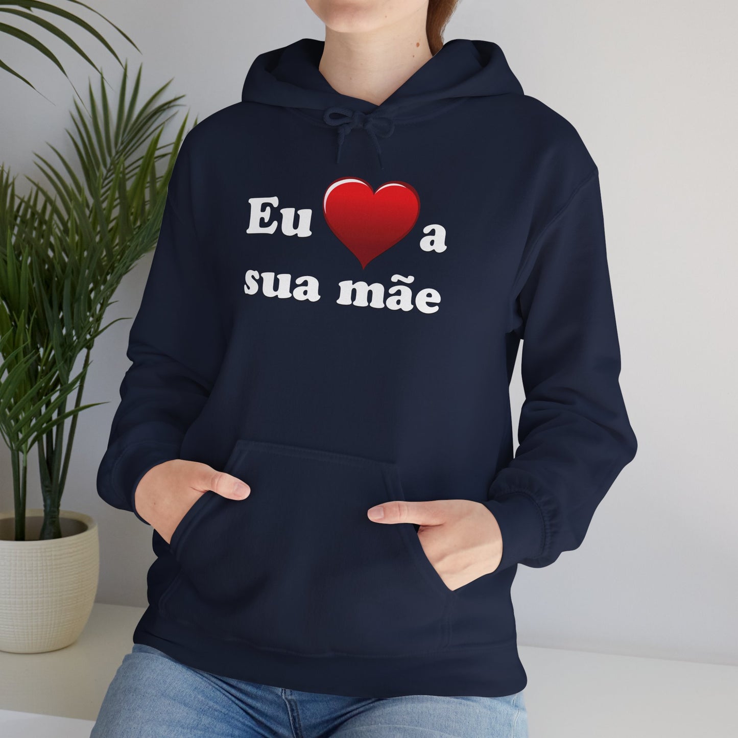 Eu ♥ a sua mãe - Unisex Heavy Blend™ Hooded Sweatshirt