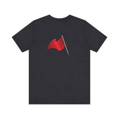 Walking Red Flag (flag front & flag reversed on back)  - Unisex Jersey Short Sleeve Tee
