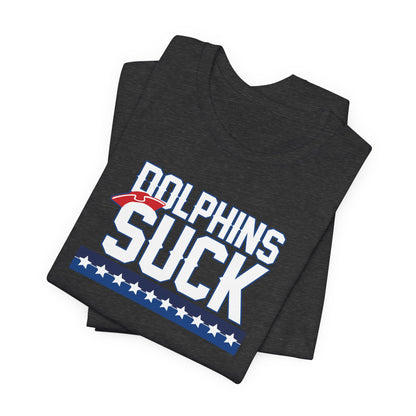 Shiny Mammal Fish Suck (for New England fans) - Unisex Jersey Short Sleeve Tee