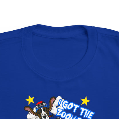 'I Got The Zoomies' Basset Hound In A Racecar - Toddler Tee