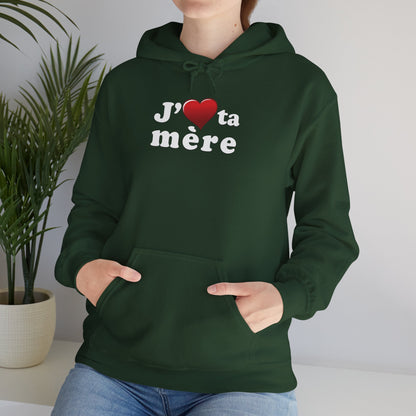 J' ♥ te mère - Unisex Heavy Blend™ Hooded Sweatshirt