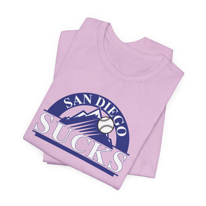 San Diego Sucks (for Colorado Rockies fans) - Unisex Jersey Short Sleeve Tee