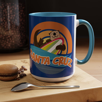 Board Bandit, Santa Cruz, California -  Surfboard Stealing Otter - Accent Coffee Mug – 11/15oz