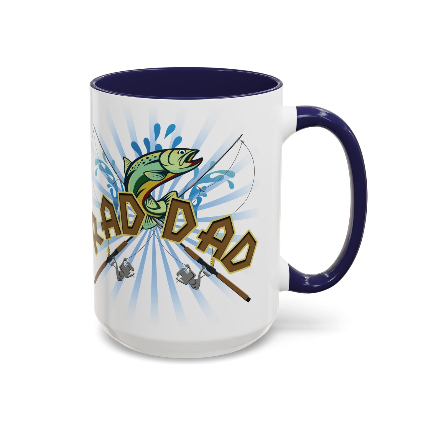 Rad Dad (fishing) - Accent Coffee Mug, 11oz