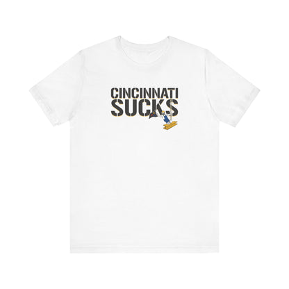 Cincy Sucks (for Pittsburgh fans) - Unisex Jersey Short Sleeve Tee
