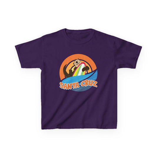 Santa Cruz, California - Surfboard Sea Otter  — Kid's Graphic T-shirt