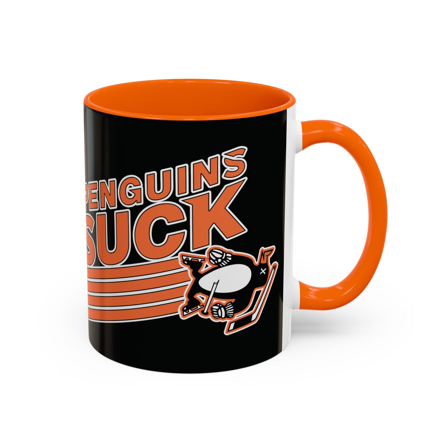 Penguins Suck (for Philadelphia fans) - Accent Coffee Mug, 11oz