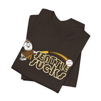 Seattle Sucks! (Padres fan art) - Unisex Jersey Short Sleeve Tee