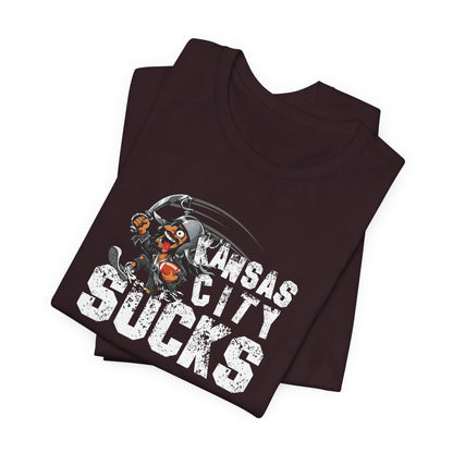 KC Sux (for Las Vegas fans) - Unisex Jersey Short Sleeve Tee