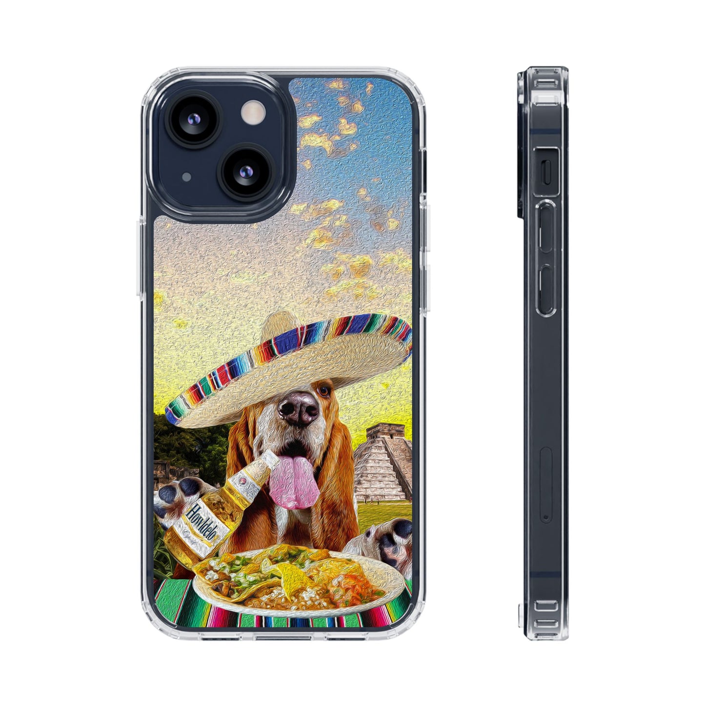 Basset Hound Eating Mexican Cuisine In Mexico - Clear Case