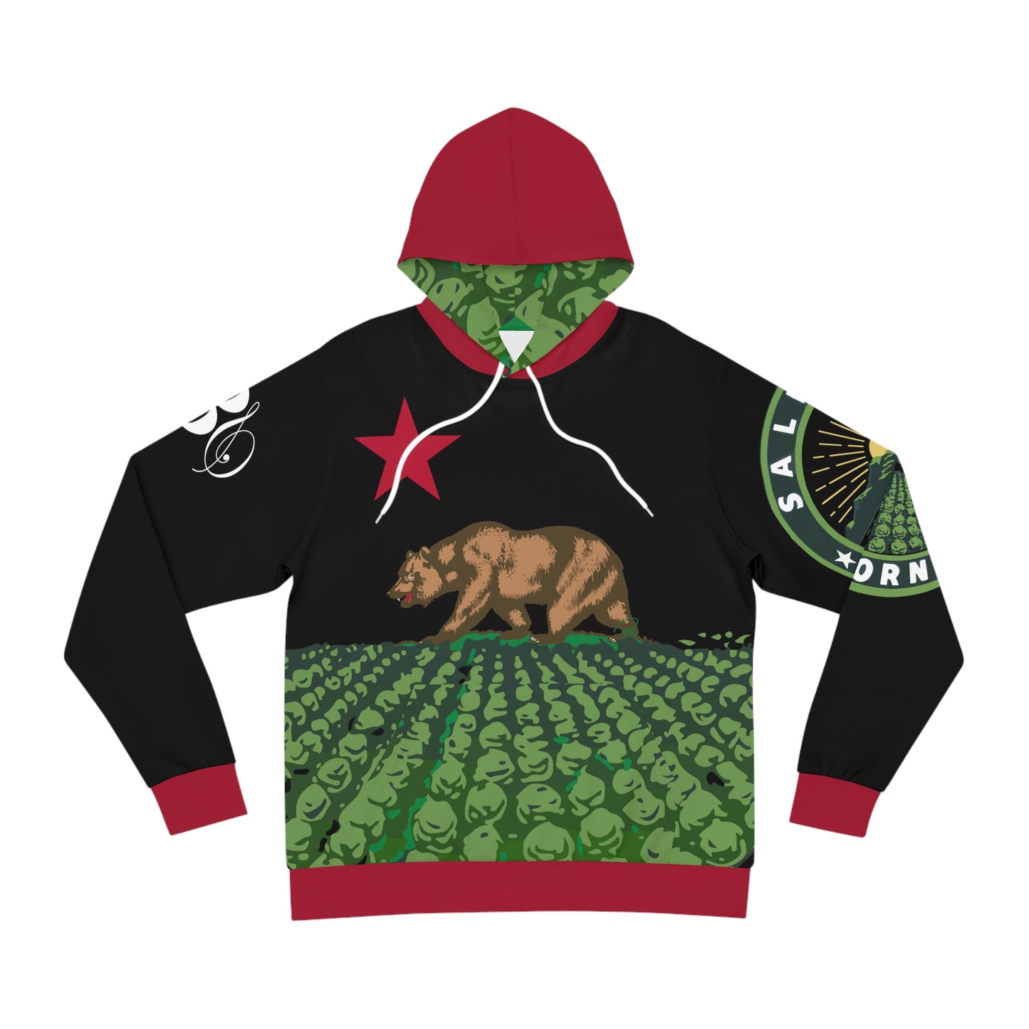 California, Salinas (in black) - AOP Hoodie