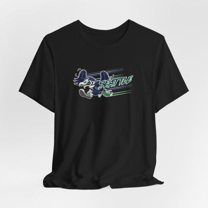 Gas Pump Seahawk (for Seattle fans) - Unisex Jersey Short Sleeve Tee