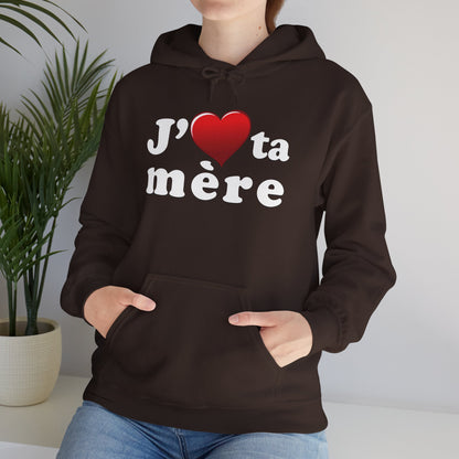 J' ♥ te mère - Unisex Heavy Blend™ Hooded Sweatshirt