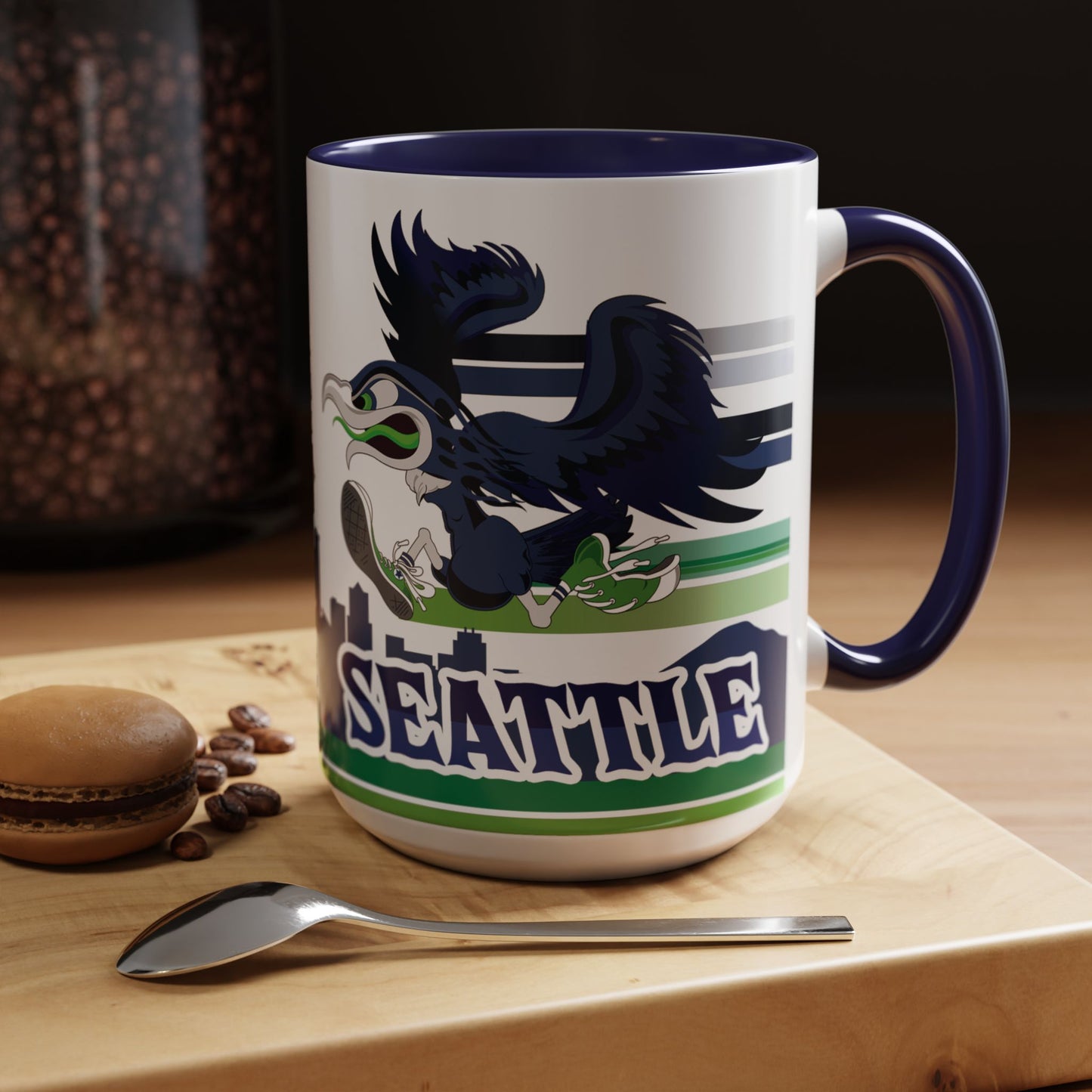 Gas Pump Seahawk (for Seattle fans) - Accent Coffee Mug, 11oz