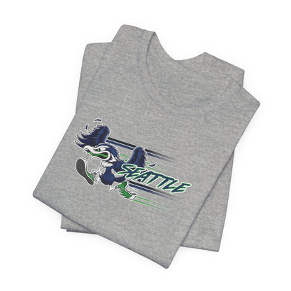 Gas Pump Seahawk (for Seattle fans) - Unisex Jersey Short Sleeve Tee