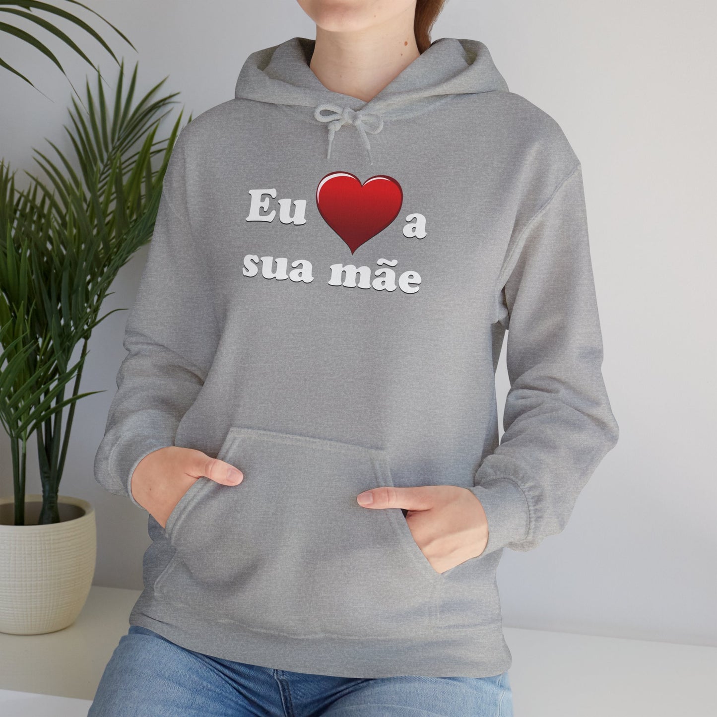 Eu ♥ a sua mãe - Unisex Heavy Blend™ Hooded Sweatshirt