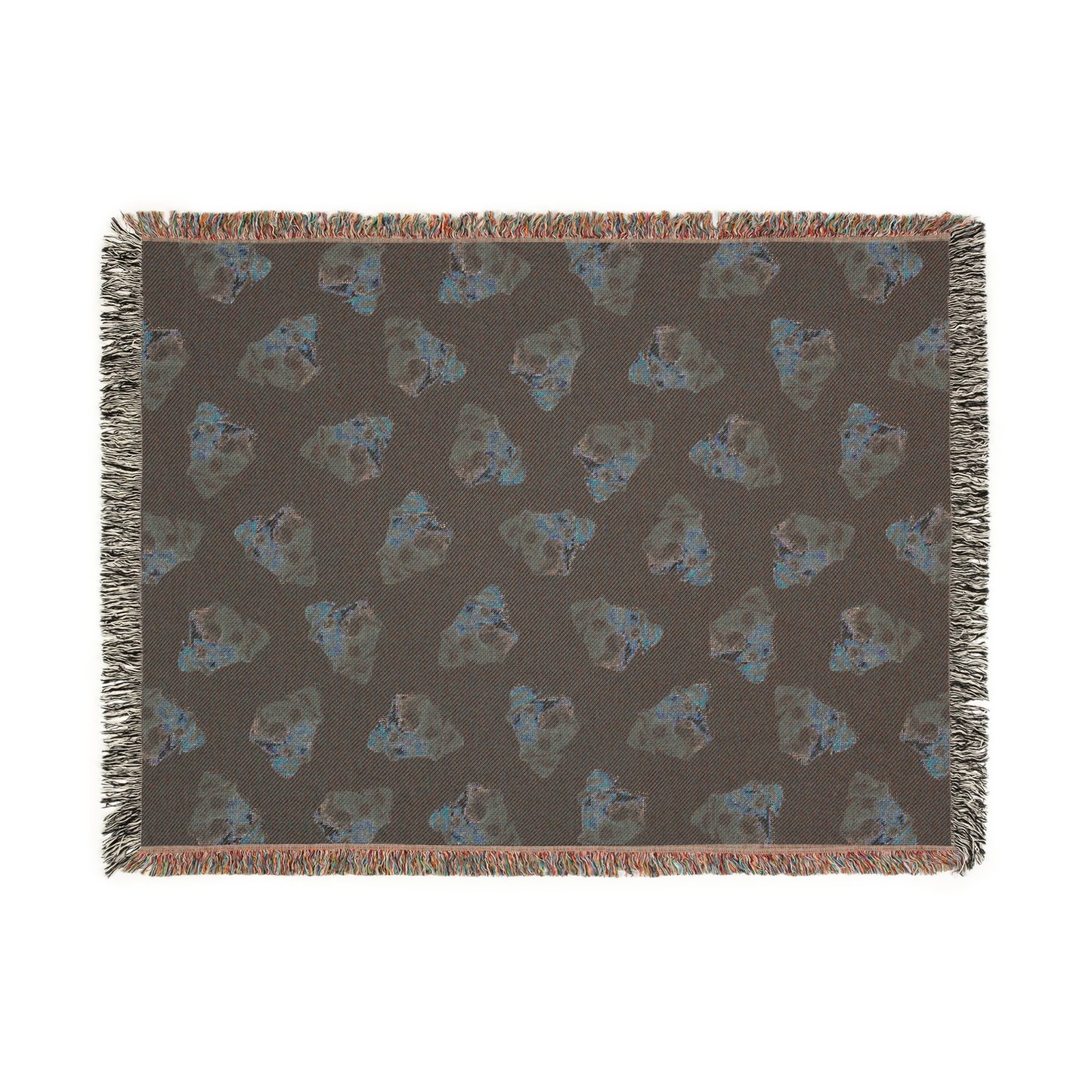 Woven Blanket — Cozy Abstract Heart Pattern Throw for Living Room & Gift