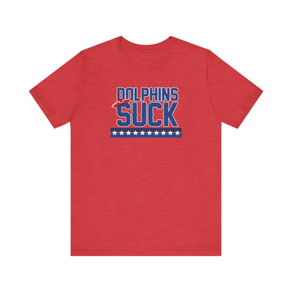Shiny Mammal Fish Suck (for New England fans) - Unisex Jersey Short Sleeve Tee