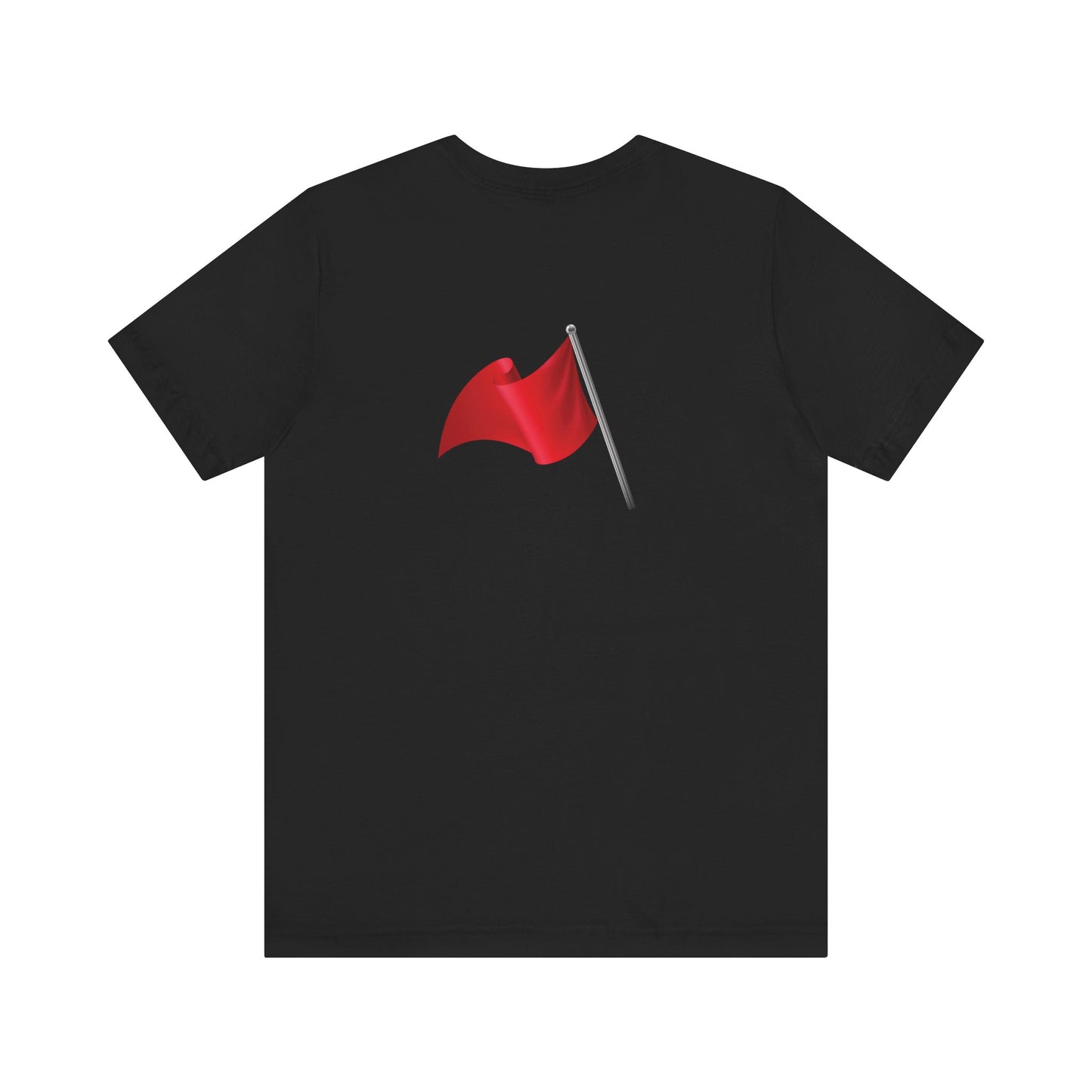 Walking Red Flag (flag front & flag reversed on back)  - Unisex Jersey Short Sleeve Tee