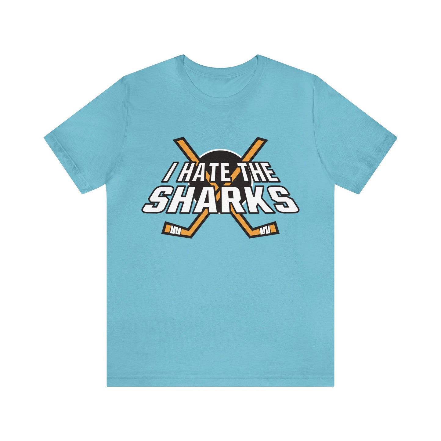 I Hate Sharks (for Ducks fans) - Unisex Jersey Short Sleeve Tee