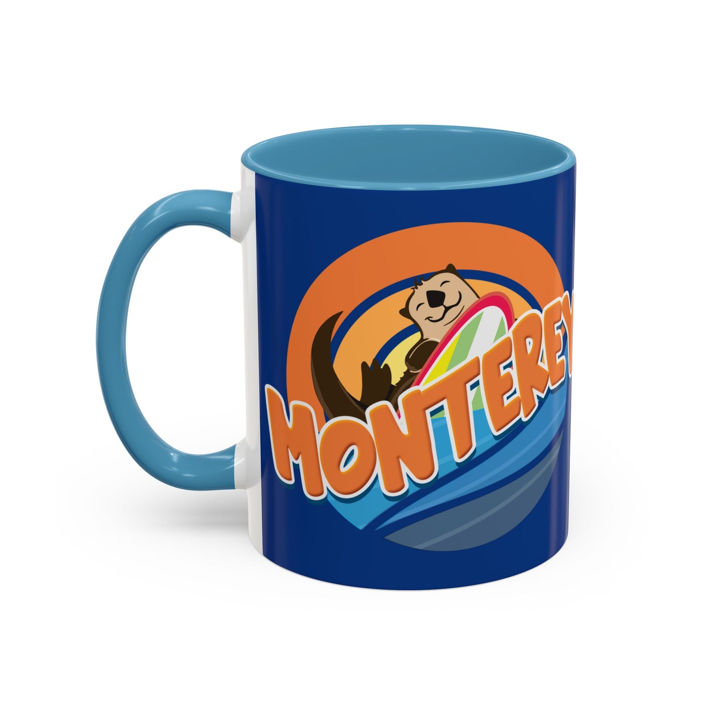 Board Bandit, Monterey, California -  Surfboard Stealing Otter - Accent Coffee Mug – 11/15oz