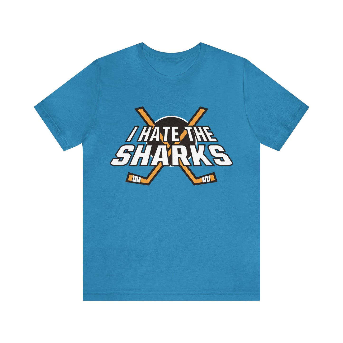 I Hate Sharks (for Ducks fans) - Unisex Jersey Short Sleeve Tee