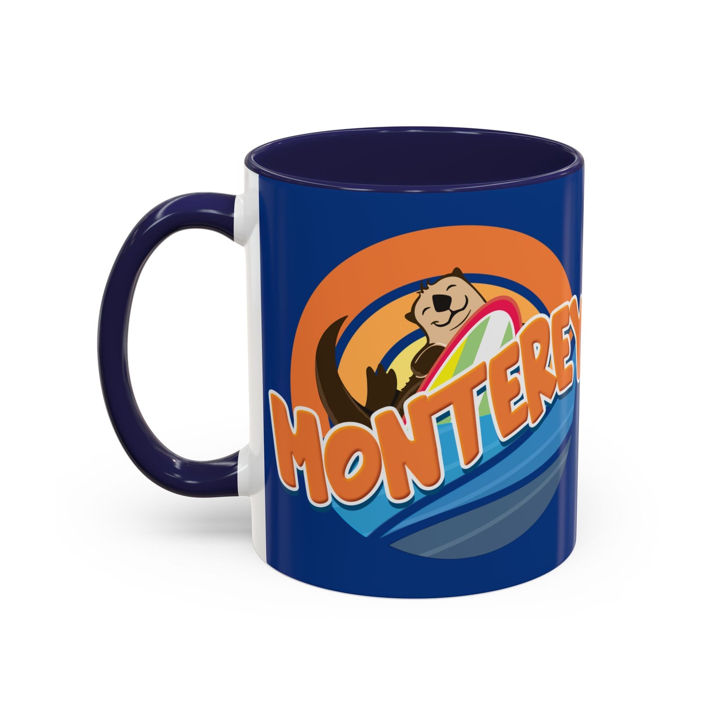 Board Bandit, Monterey, California -  Surfboard Stealing Otter - Accent Coffee Mug – 11/15oz