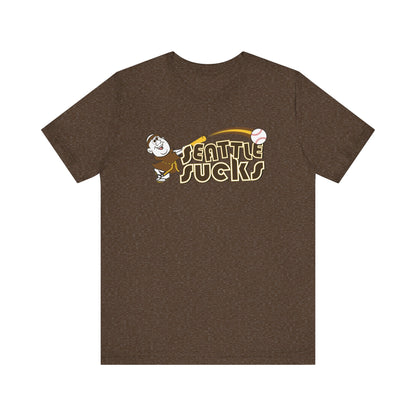 Seattle Sucks! (Padres fan art) - Unisex Jersey Short Sleeve Tee