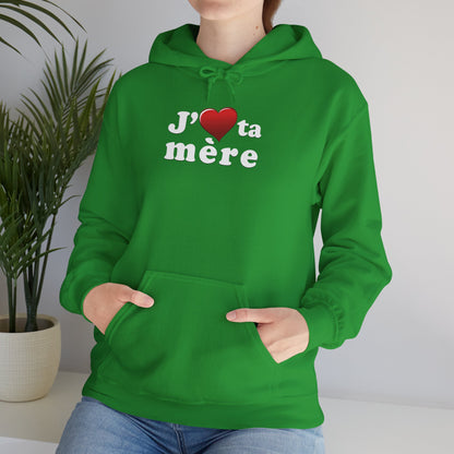 J' ♥ te mère - Unisex Heavy Blend™ Hooded Sweatshirt