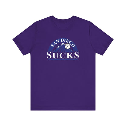 San Diego Sucks (for Colorado Rockies fans) - Unisex Jersey Short Sleeve Tee
