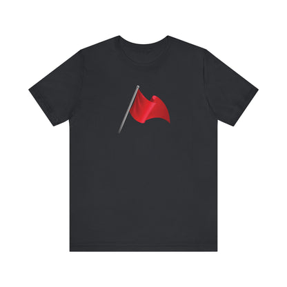 Walking Red Flag (flag front & flag reversed on back)  - Unisex Jersey Short Sleeve Tee