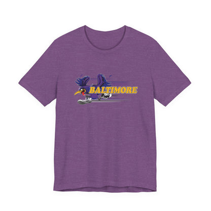 Gas Pump Raven (for Baltimore fans) - Unisex Jersey Short Sleeve Tee