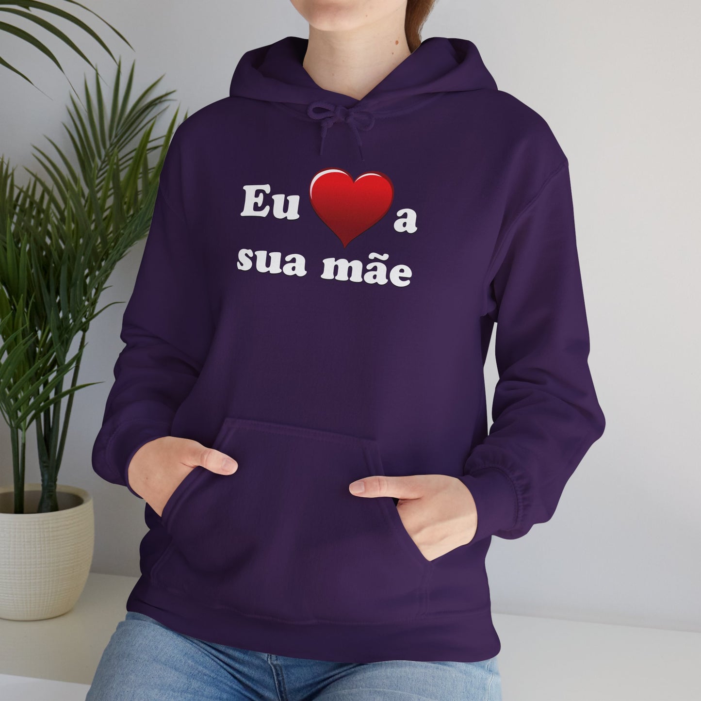 Eu ♥ a sua mãe - Unisex Heavy Blend™ Hooded Sweatshirt