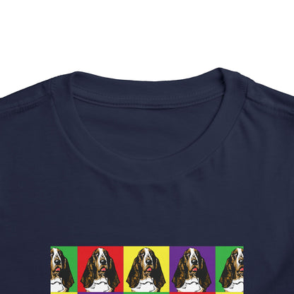 Basset Hound Pop Art - Toddler Tee