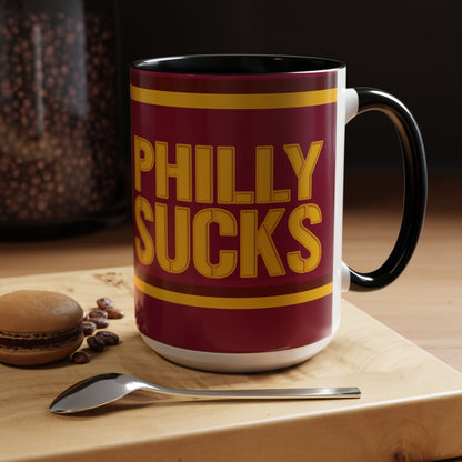 Philly Sucks (for Washington DC fans) - Accent Coffee Mug (11, 15oz)