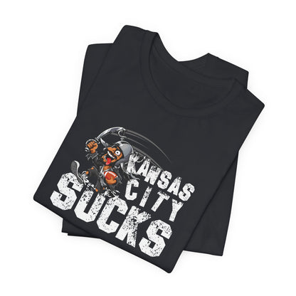 KC Sux (for Las Vegas fans) - Unisex Jersey Short Sleeve Tee