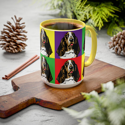 Basset Hound Pop Art - Colorful Coffee Mugs, 11oz