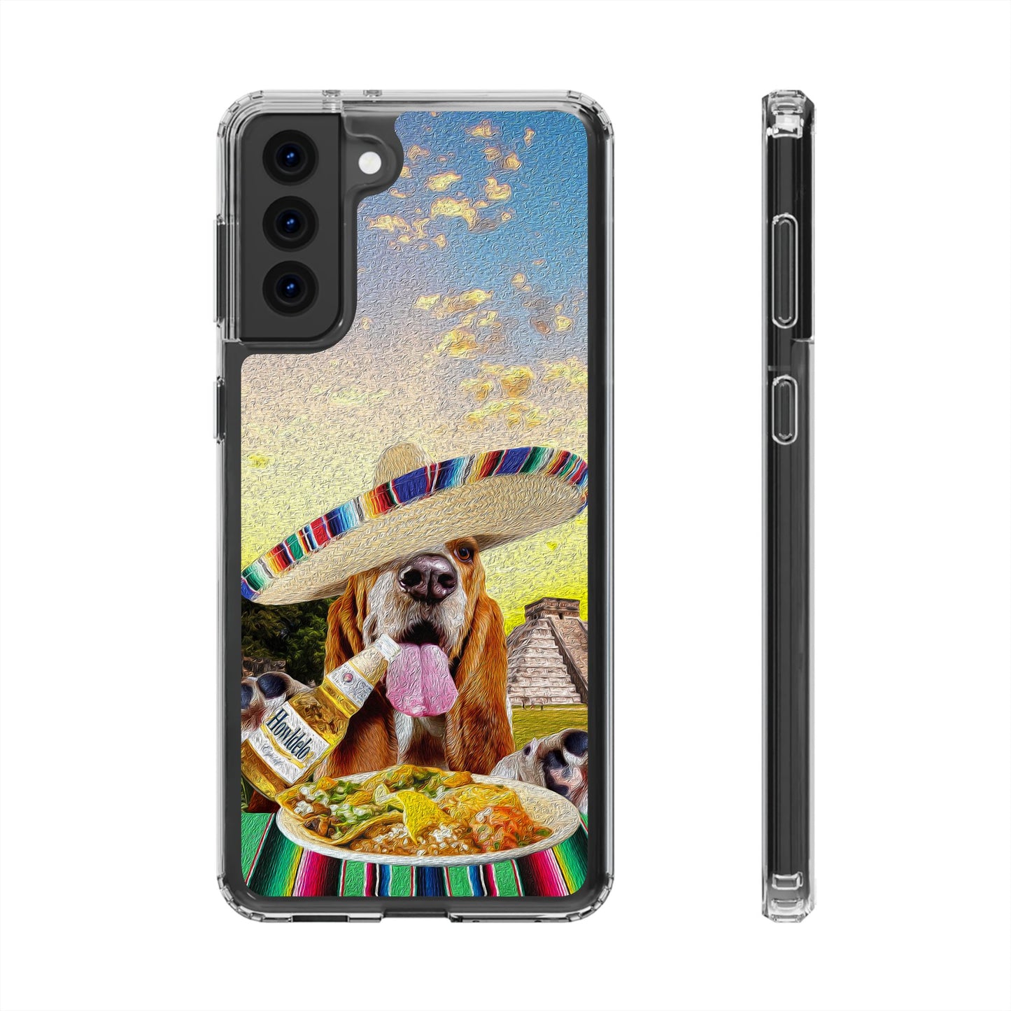 Basset Hound Eating Mexican Cuisine In Mexico - Clear Case