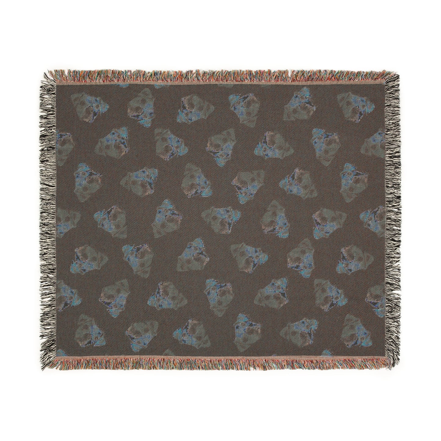 Woven Blanket — Cozy Abstract Heart Pattern Throw for Living Room & Gift