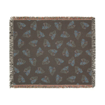 Woven Blanket — Cozy Abstract Heart Pattern Throw for Living Room & Gift