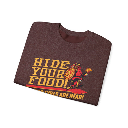 Hide Your Food, Fresno Girls Are Near! (for SDSU fans) - Cozy Unisex Crewneck