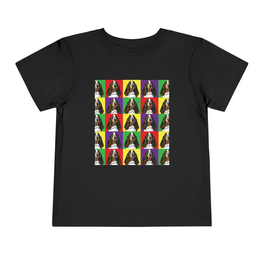 Basset Hound Pop Art - Toddler Tee