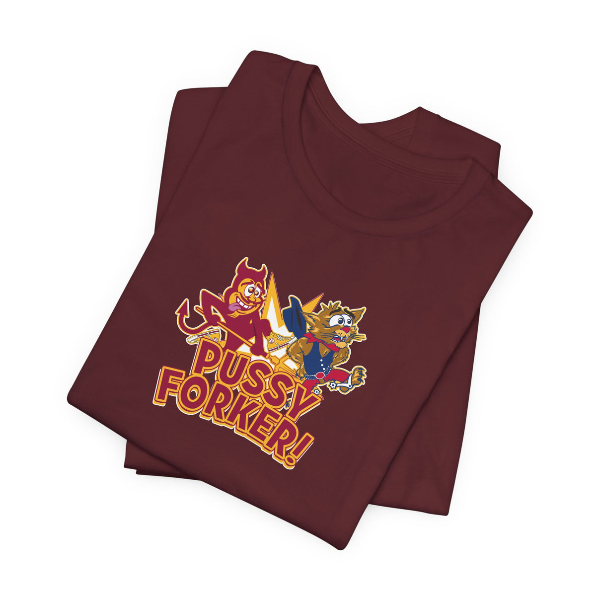 Pussycat Forker (for Tempe fans) - Unisex Jersey Short Sleeve Tee