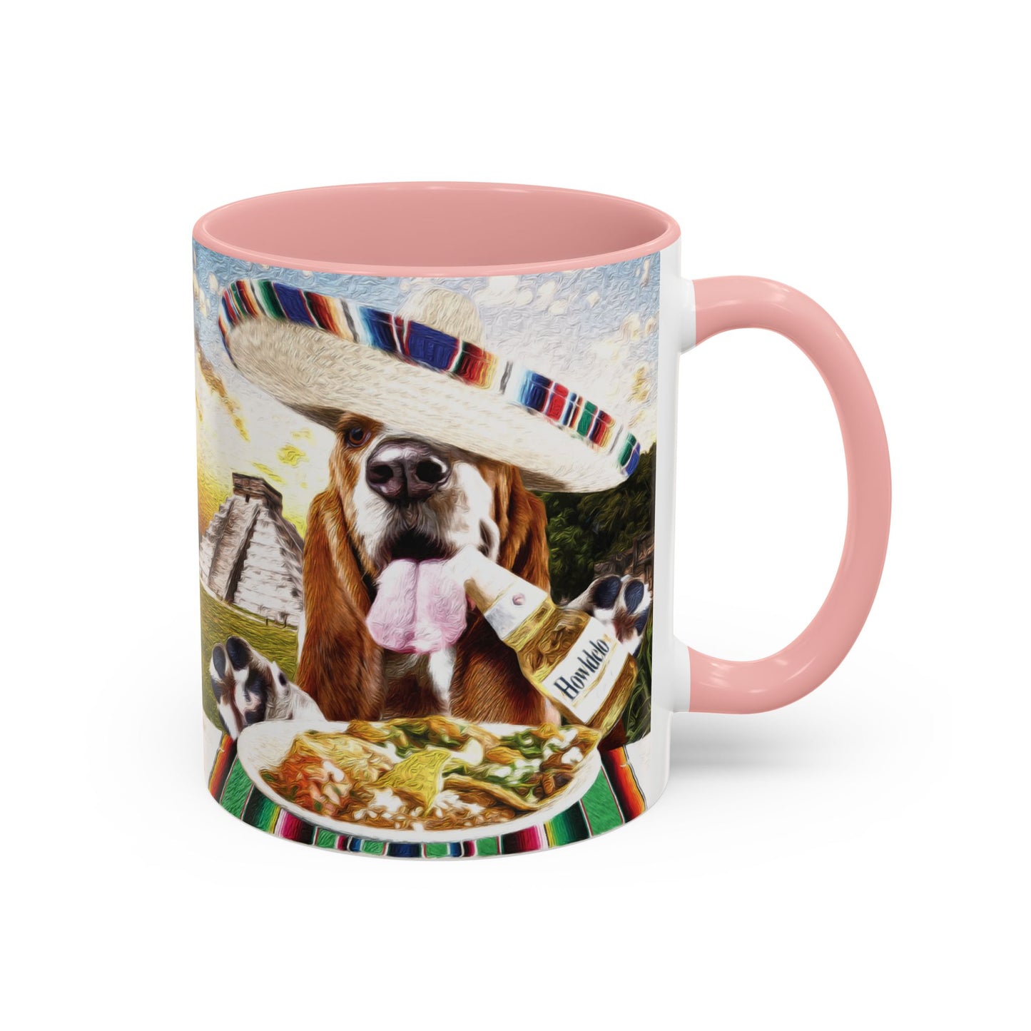 Basset Hound Eating @ a Mexican ruins site - Coffee Mug - Perfect for Dog Lovers, Coffee Enthusiasts, Gifts, Home Decor, and More