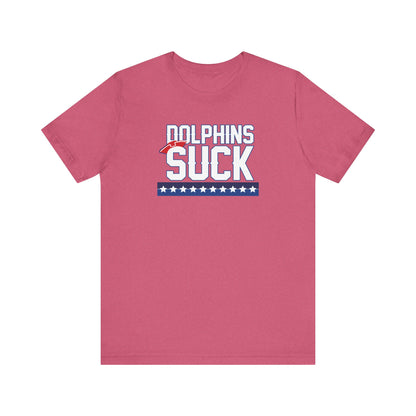Shiny Mammal Fish Suck (for New England fans) - Unisex Jersey Short Sleeve Tee
