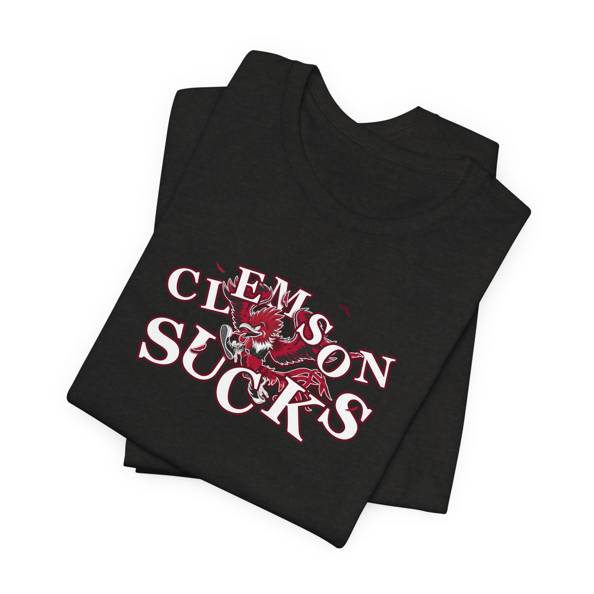 Clemson Sucks (for South Carolina fans) -   Crazy Fighting Rooster T-Shirt