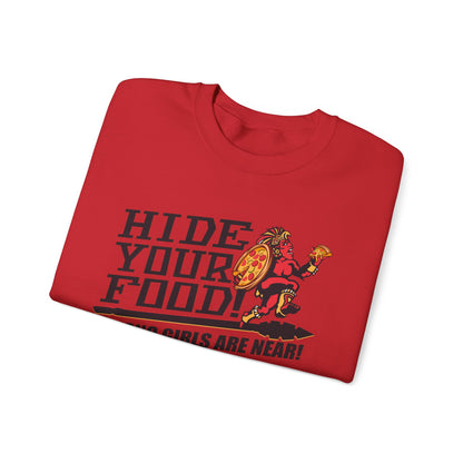 Hide Your Food, Fresno Girls Are Near! (for SDSU fans) - Cozy Unisex Crewneck