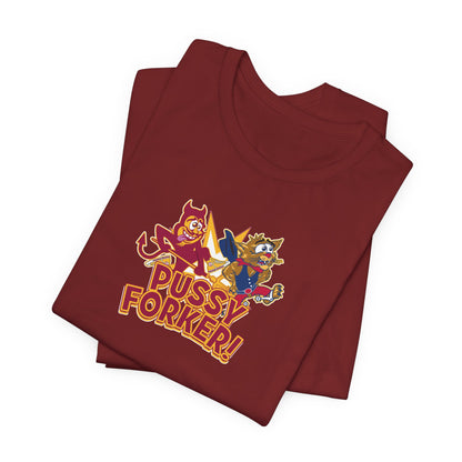 Pussycat Forker (for Tempe fans) - Unisex Jersey Short Sleeve Tee
